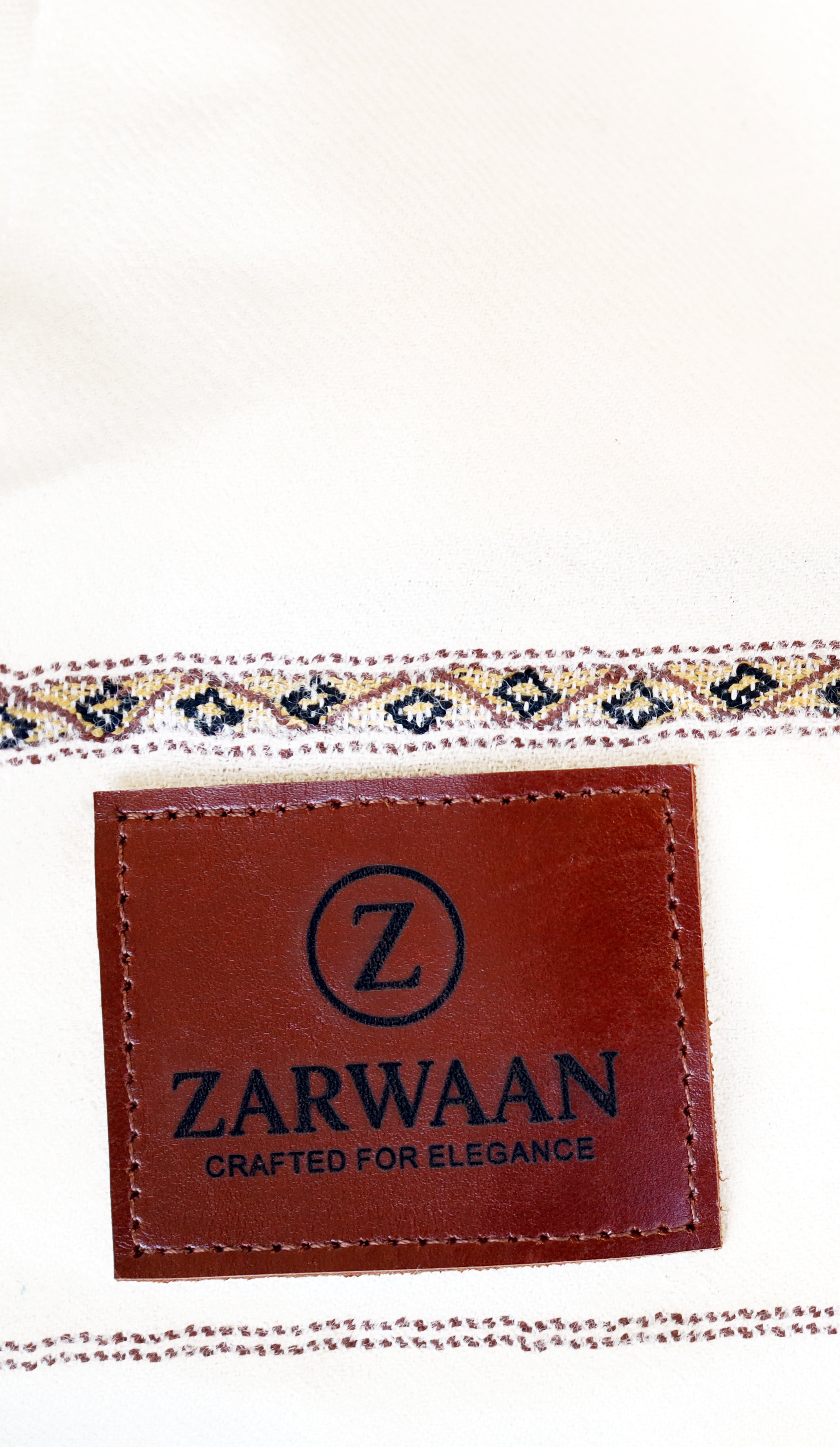 Premium Zarwaan Signature Winter Shawl - Ultra Soft and Light weight - White